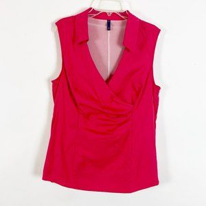 NYDJ Pink Sleeveless Collared Top Size Medium